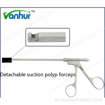 Pinça removível de pólipo de sucção para instrumentos de sinuscopia